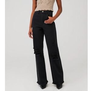 Show Me Your MuMu High Rise Black Distressed Jeans